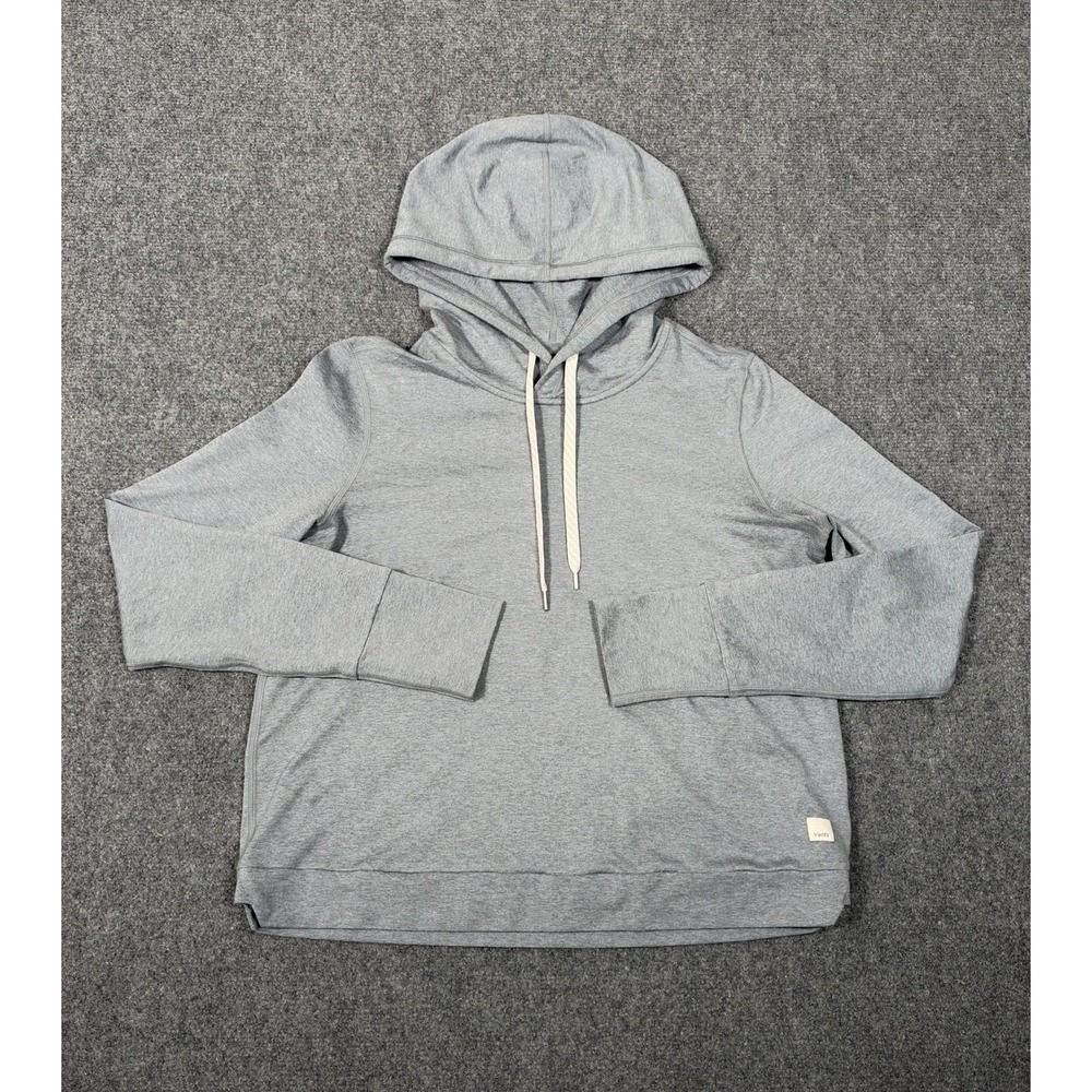 Vuori Halo Essential Hoodie Womens Size Small Blue Gray Casual Soft Lounge Yoga